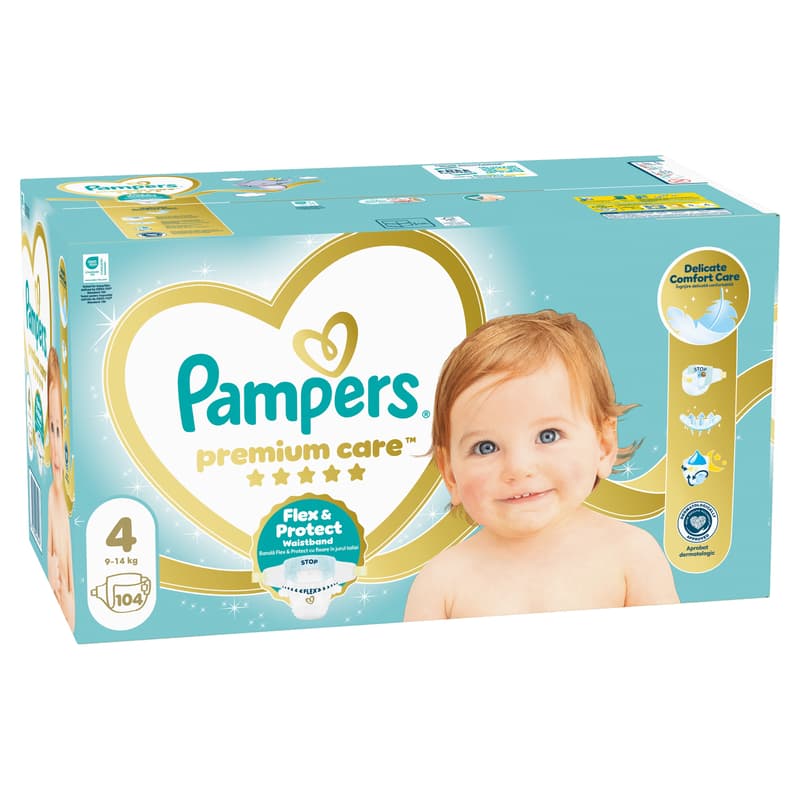 Pampers Premium Care Pelenka, Méret: 4 (9-14 kg) 104 db