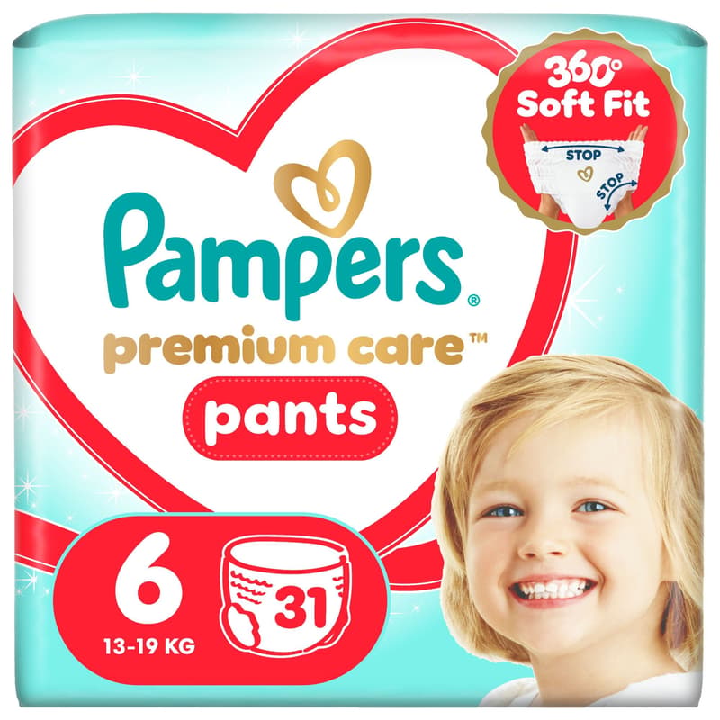 Pampers Premium Care Pants Bugyipelenka, Méret: 6 (13-19 kg) 31 db