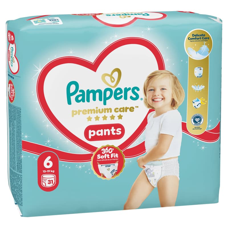 Pampers Premium Care Pants Bugyipelenka, Méret: 6 (13-19 kg) 31 db