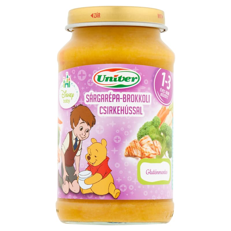 Univer Disney Sárgarépa-Brokkoli Csirkehússal bébiétel 12 hónapos kortól