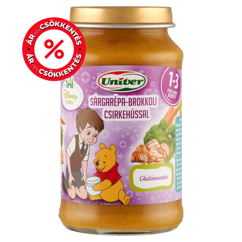 Univer Disney Sárgarépa-Brokkoli Csirkehússal bébiétel 12 hónapos kortól
