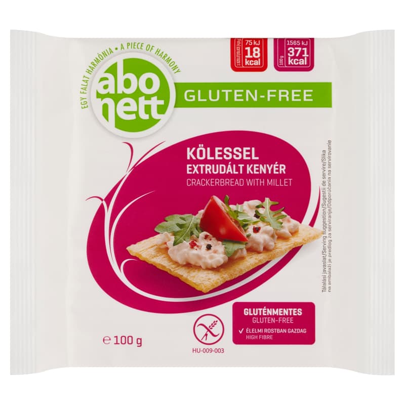 Abonett Gluténmentes Extrudált Kenyér Kölessel