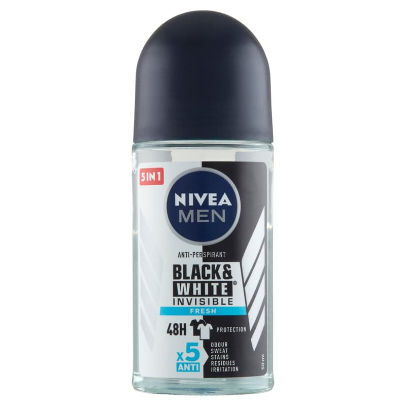 Nivea Men Roll-On Deodorant Black & White Invisible Fresh