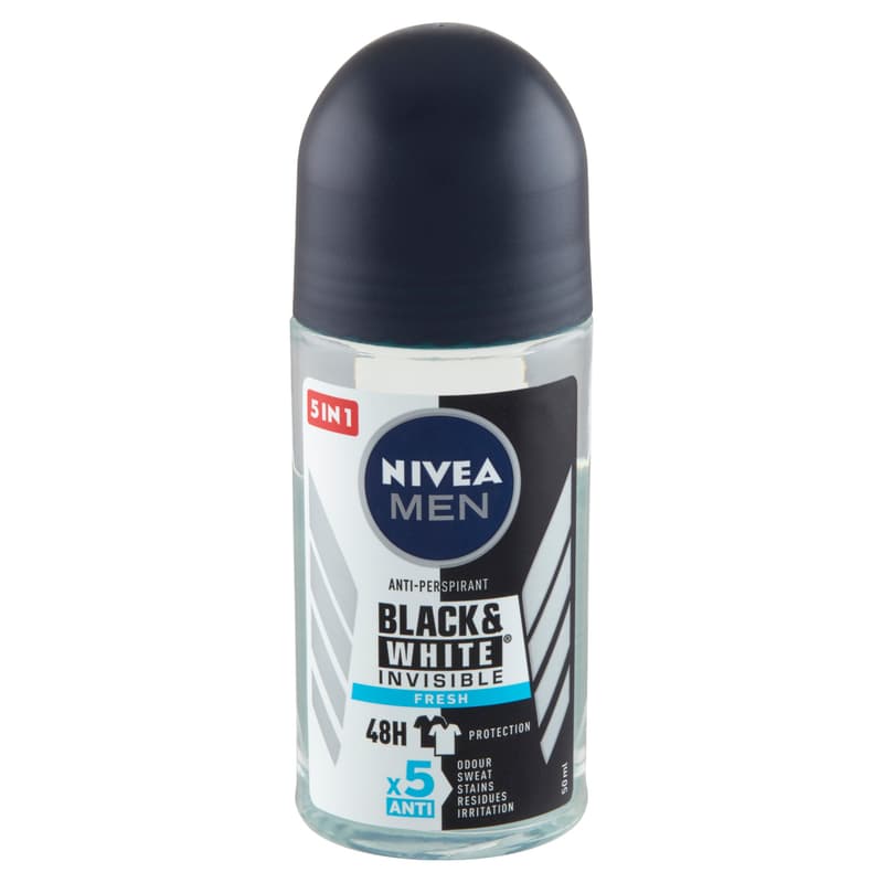 Nivea Men Roll-On Deodorant Black & White Invisible Fresh