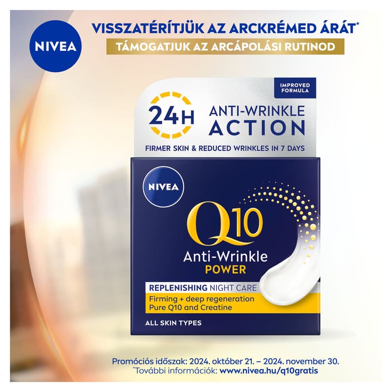 Nivea Q10 Power Ránctalanító éjszakai arckrém