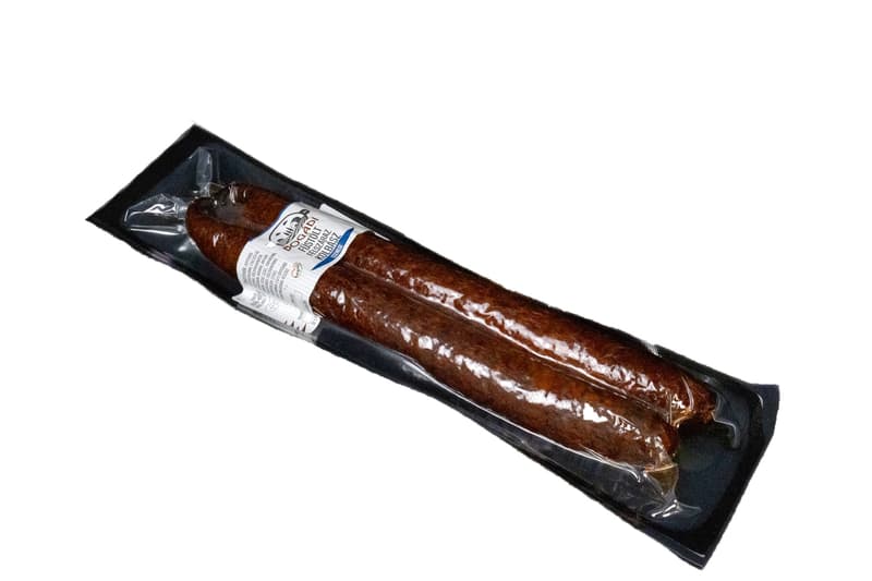 Smoked sausage delicacy vacuum packed