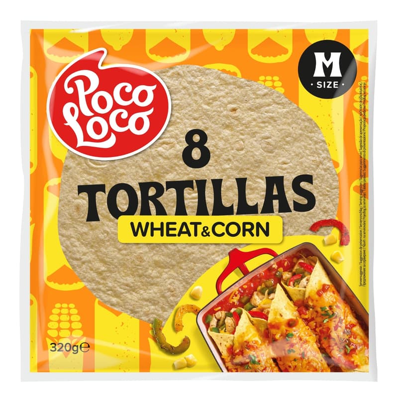 Poco Loco lágy tortilla kukoricás búzás