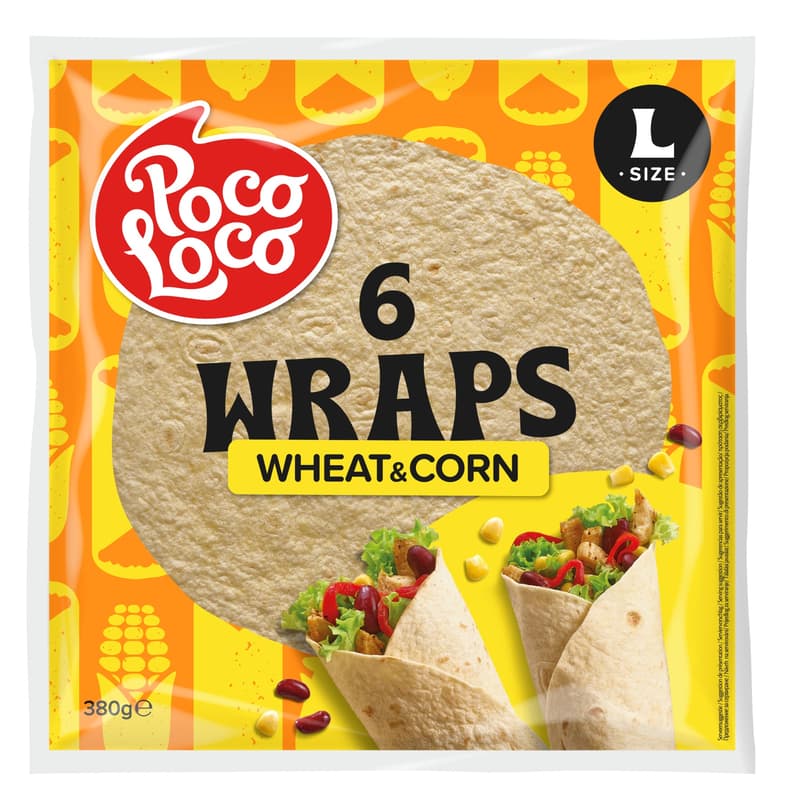 Poco Loco lágy tortilla búza-kukorica wraps