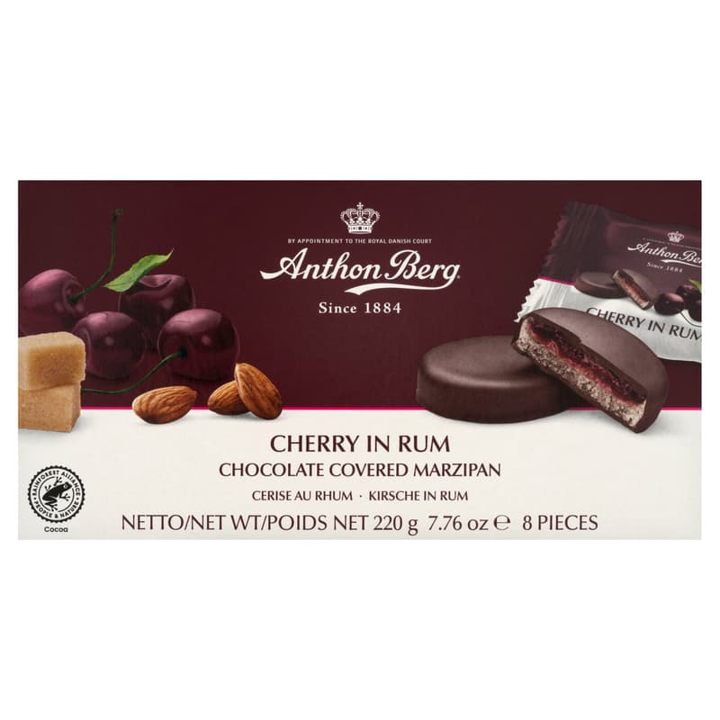 Anthon Berg F&M Chocolate with marzipan and cherry filling in rum