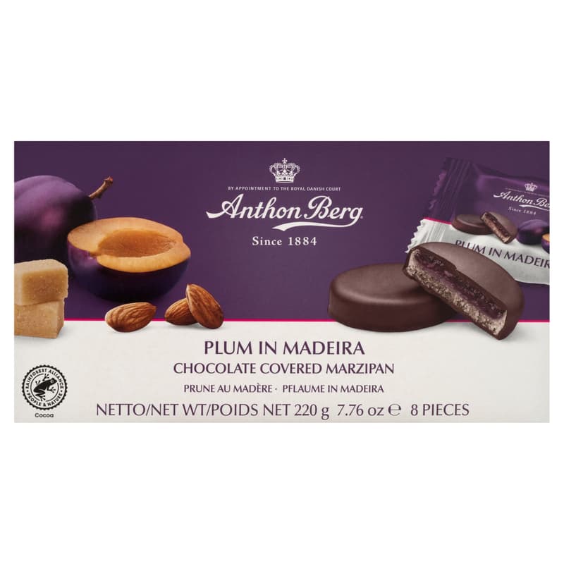 Anthon Berg F&M Chocolate with marzipan and plum filling in Madeira