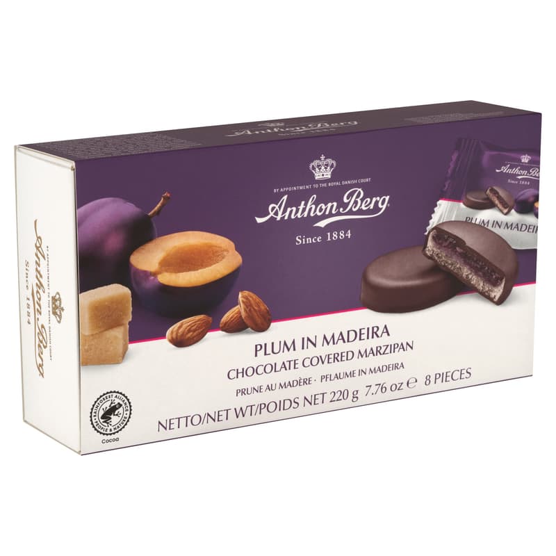 Anthon Berg F&M Chocolate with marzipan and plum filling in Madeira
