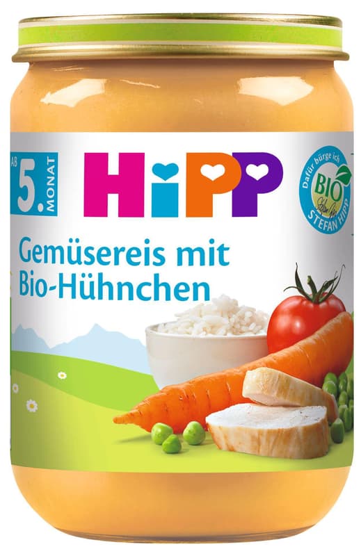 HiPP Rizses zöldségkrém csirkehússal 5 hónapos kortól