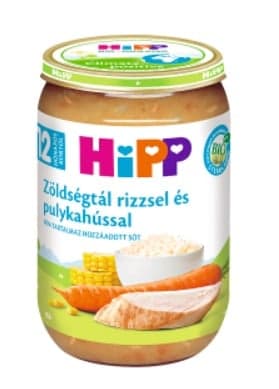 Hipp Zöldségtál rizzsel és pulykahússal 12 hónapos kortól