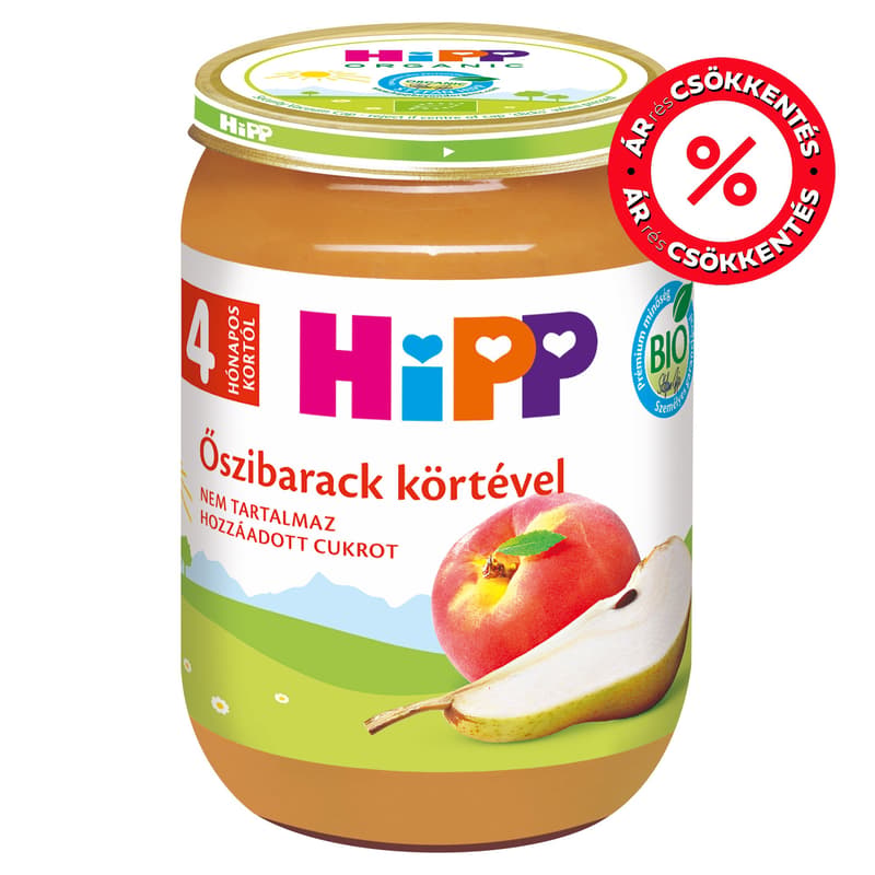 Hipp with peach pears