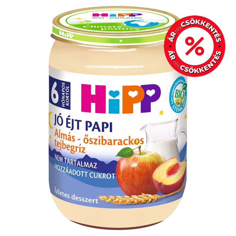 Hipp Apple-peach milk drizzle