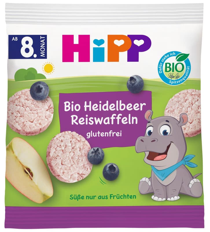 HiPP BIO Almás-Áfonyás rizskorong 8 hónapos kortól