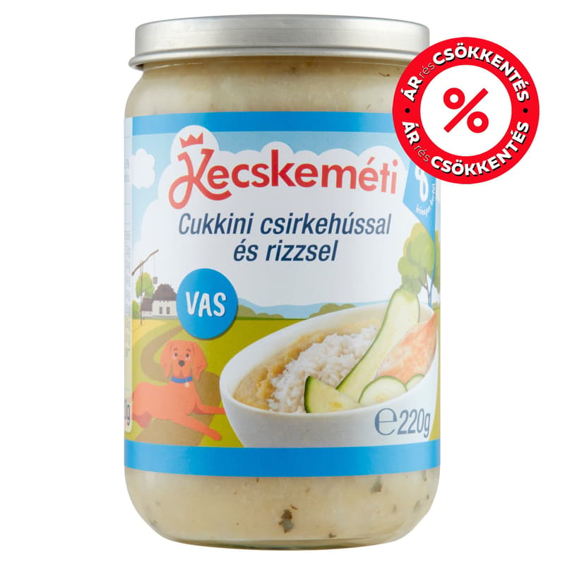 Kecskeméti Cukkini csirkehússal és rizzsel 8 hónapos kortól