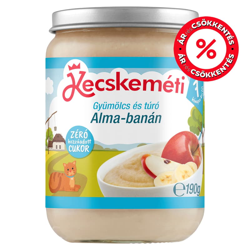 Kecskemét Apple-banana with cottage cheese cream