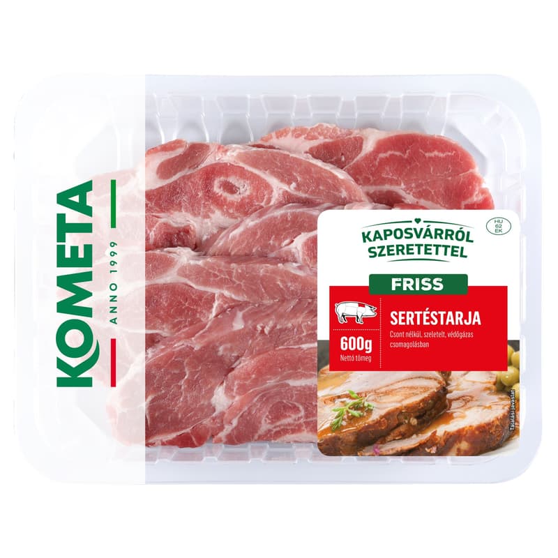 Pork loin without bone, sliced