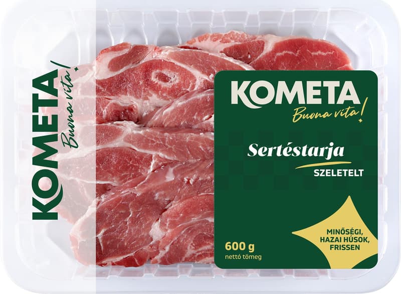 Pork loin without bone, sliced