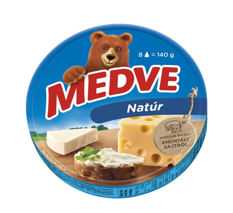 Medve natúr, kenhető, zsíros, ömlesztett sajt