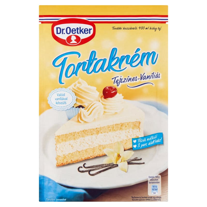 Dr. Oetker Tejszínes-Vaníliás Tortakrém alappor