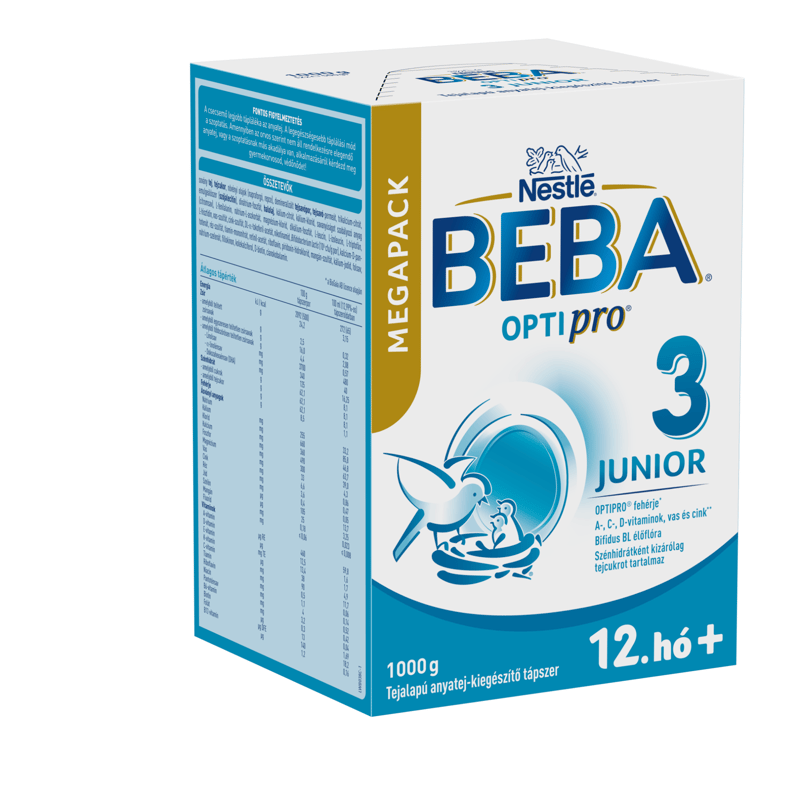 Beba Optipro 3 Junior tejalapú anyatej-kiegészítő tápszer 12 hónapos kortól