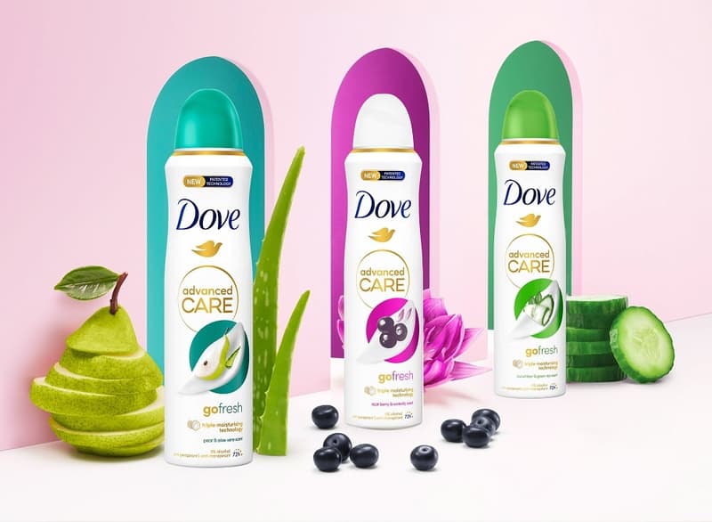Dove Go Fresh deodorant spray