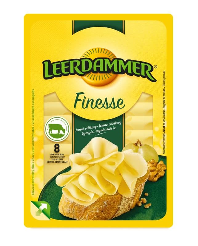Leerdammer Finesse Original Szeletelt sajt 45%, laktózmentes
