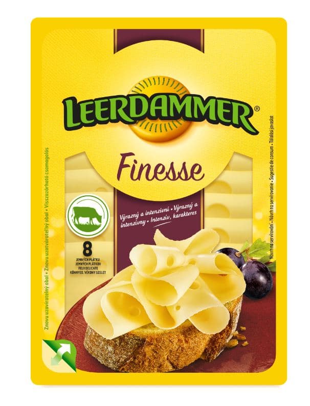 Leerdammer Finesse Caractere Szeletelt sajt 48%, laktózmentes