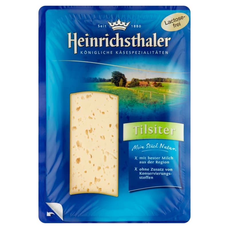 Heinrichsthaler Tilsiter Laktózmentes szeletelt sajt 45%