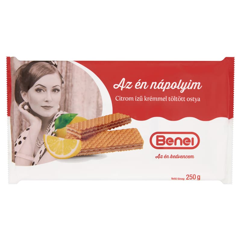 Benei citrom ízű krémmel töltött ostya
