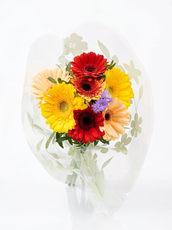 Gyuris Kertészet Rainbow gerbera csokor, őszi színekben