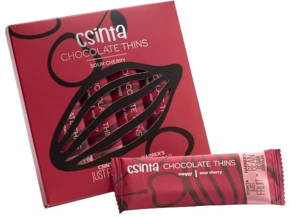Csinta Chocolate Thins Meggyes csokoládé szeletek (5db-os)