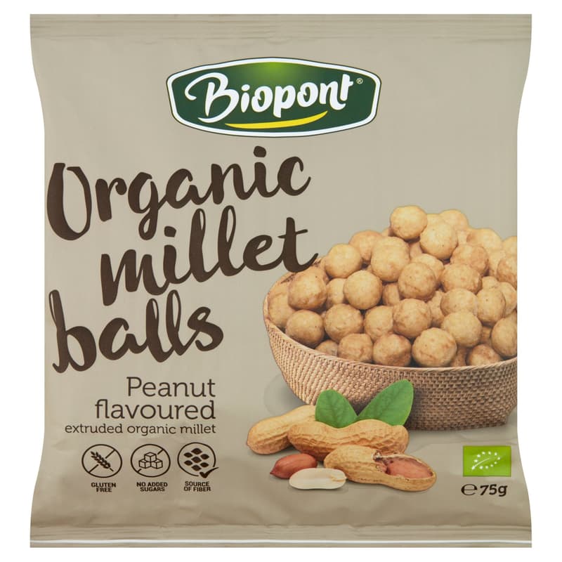 Extruded millet balls, peanut Organic