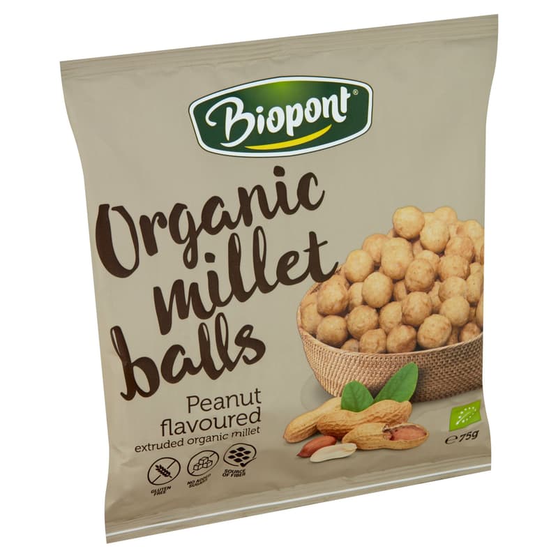 Extruded millet balls, peanut Organic
