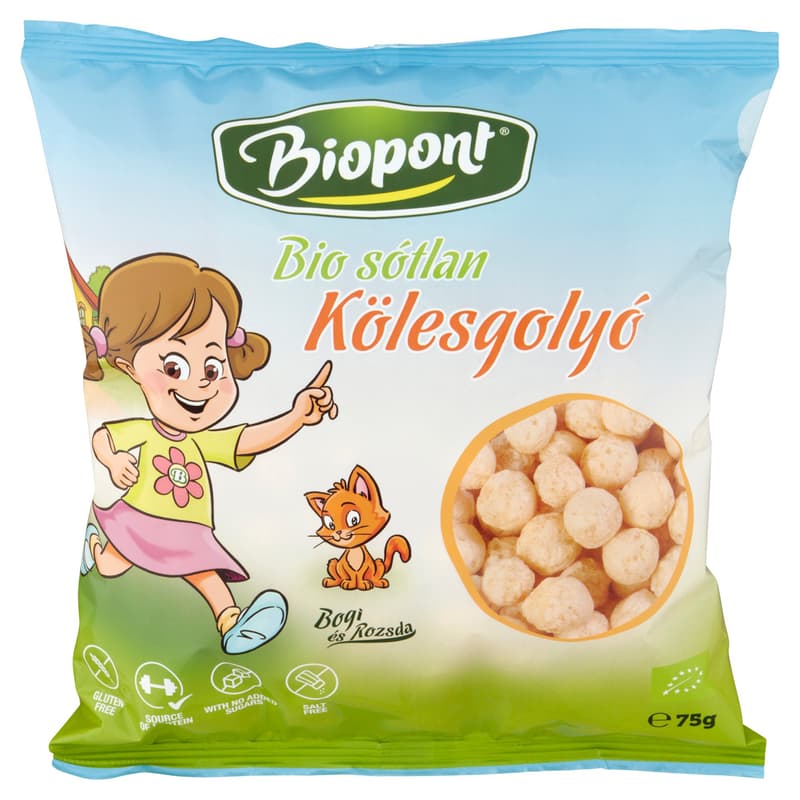 Extruded millet balls, unsalted 'Bogi' BIO