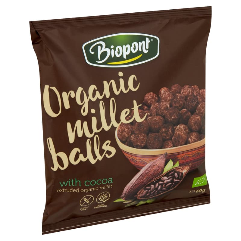 Extrudált BIO kölesgolyó, kakaós