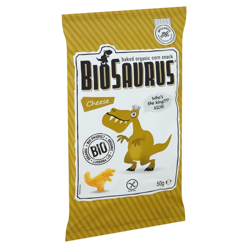 BioSaurus Igor Kukoricás BIO snack, sajtos