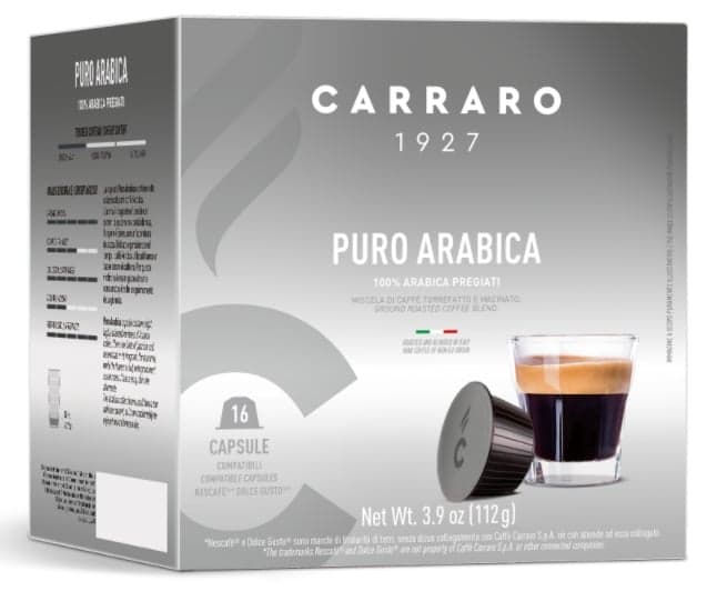 Carraro Dolce Gusto compatible coffee capsules - Puro Arabica
