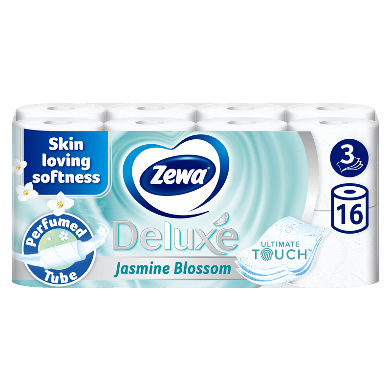 Zewa Deluxe 3-ply toilet paper Jasmine Blossom