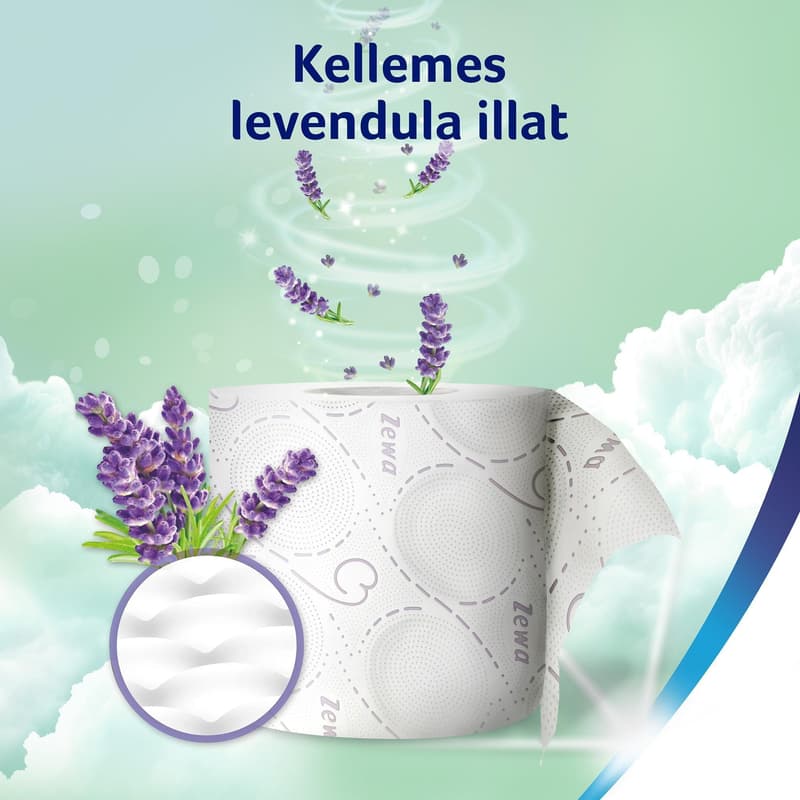 Zewa Deluxe Lavender Dreams 3 rétegű toalettpapír 16 tekercs