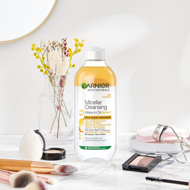 Garnier Skin Naturals All in 1 two-phase micellar water for permanent makeup