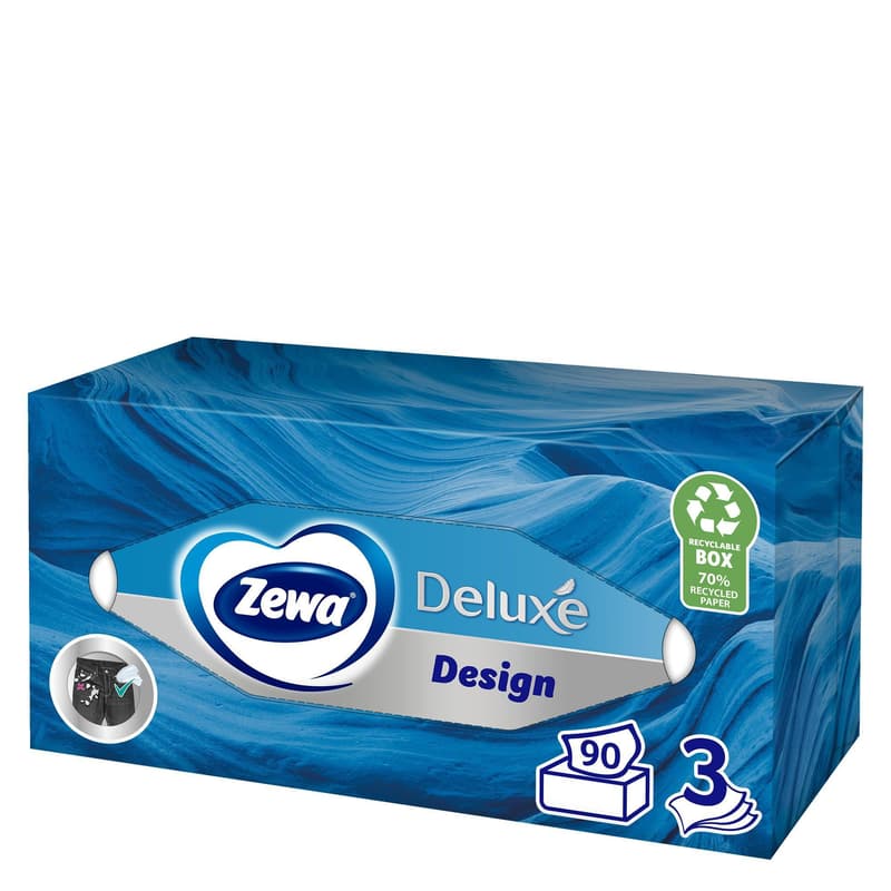 Zewa Deluxe Limited Edition dobozos illatmentes papír zsebkendő 3 rétegű