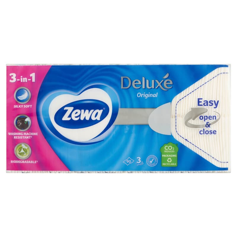 Zewa Deluxe 3-ply paper handkerchief Classic
