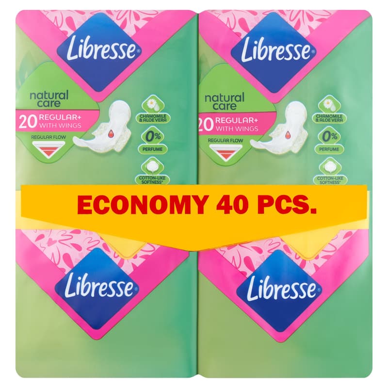 Libresse Regular+ Natural Care wings sanitary pad