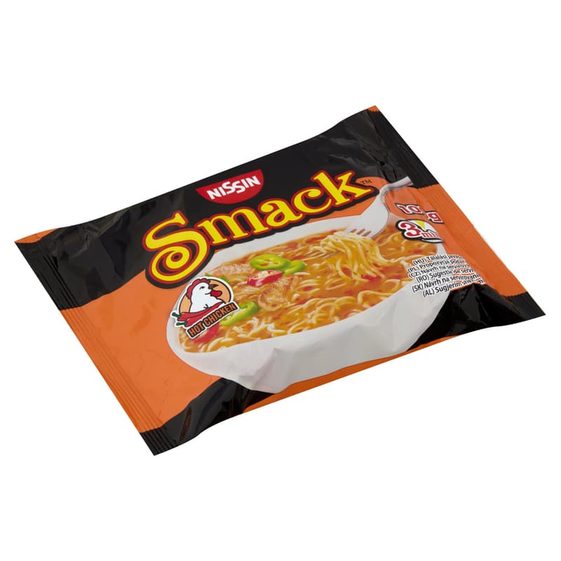Nissin Smack instant tésztaleves csípős csirke ízesítéssel