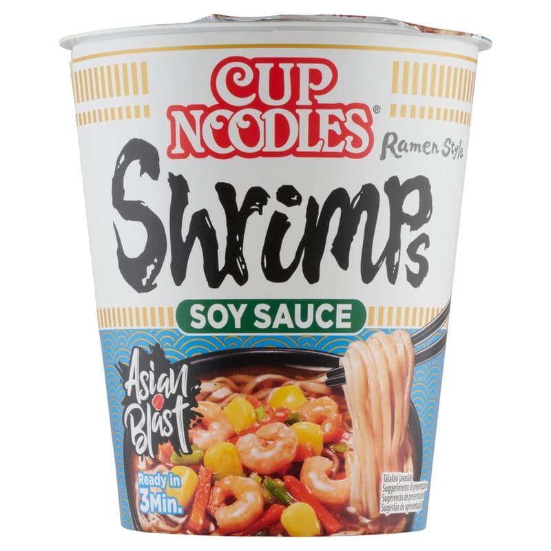 Nissin Cup Noodles instant noodle soup with shrimp flavoring