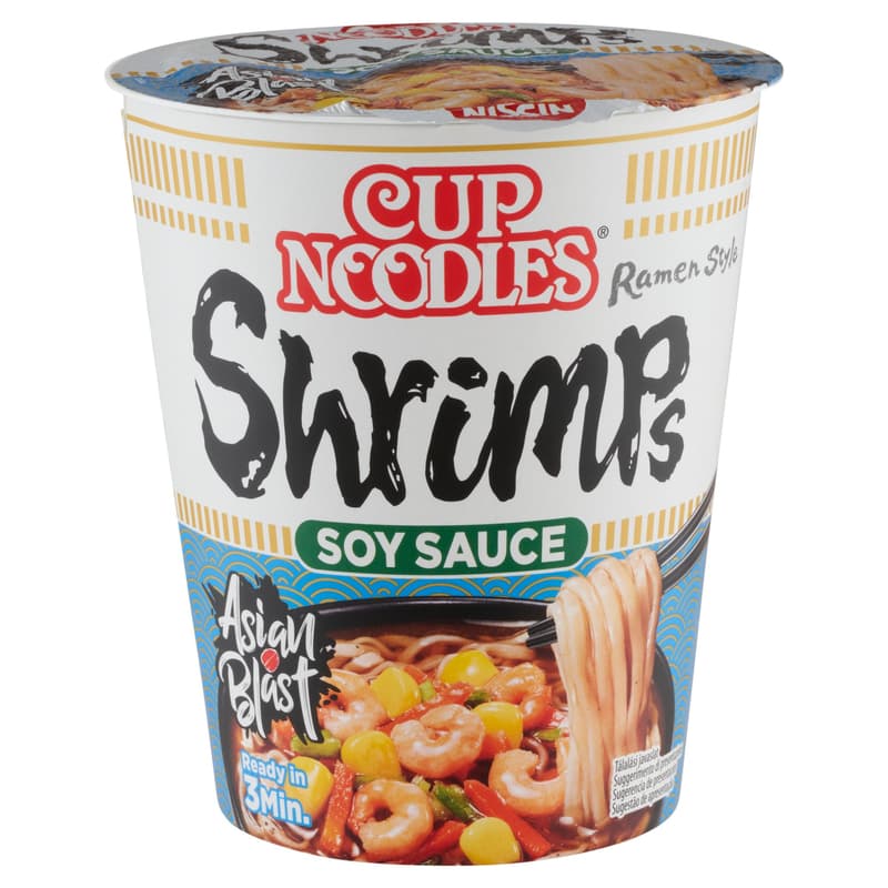 Nissin Cup Noodles instant noodle soup with shrimp flavoring