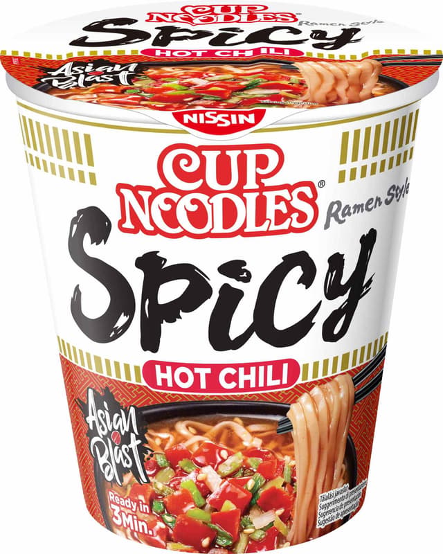 Nissin Cup Noodles instant noodle soup with spicy flavor